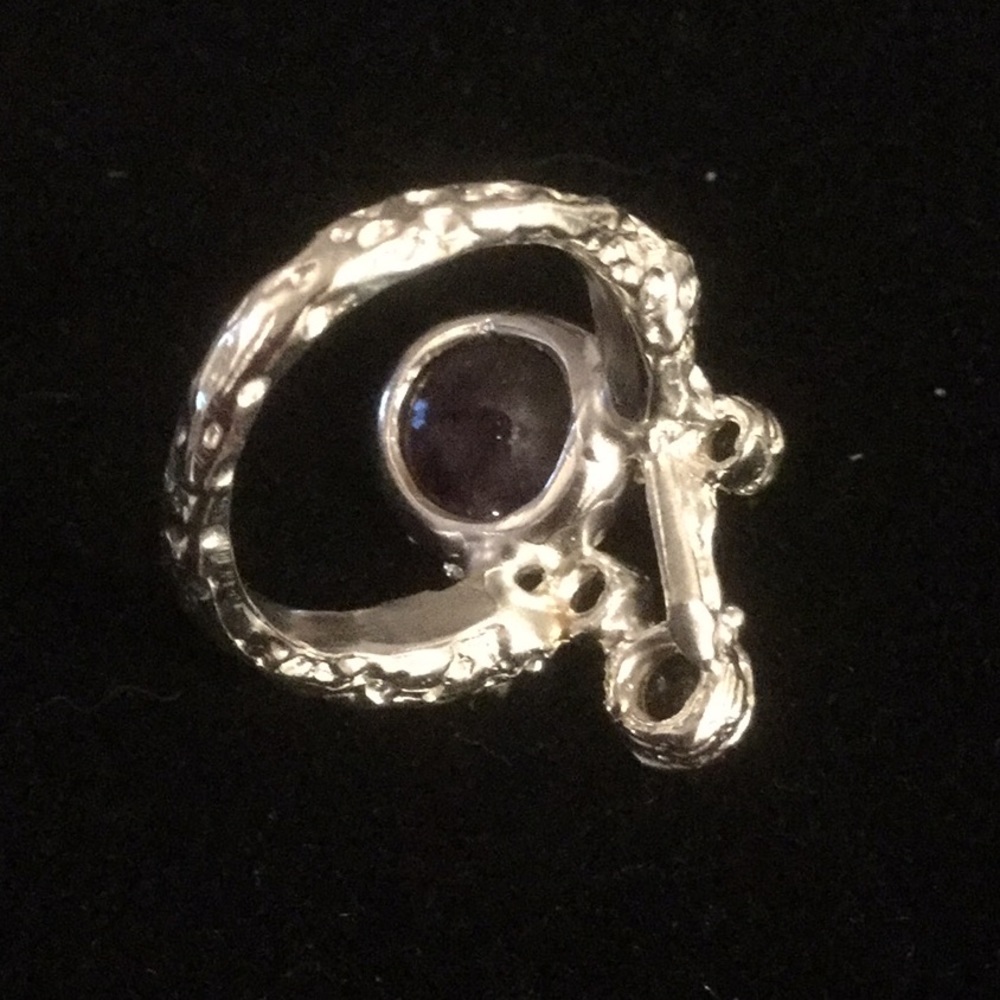 ⭐️Rare,  Star Ruby Cabochon, Pink Topaz & Aquamarine Ring⭐️ - Picture 8 of 14